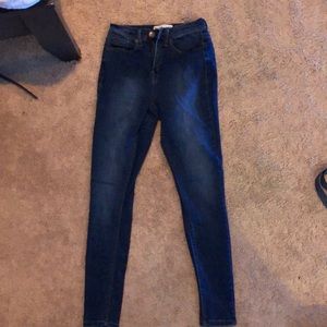 mudd dark blue skinny jeans